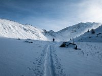 13 Spur im Schnee : Winterleitenhütte