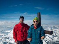 15 Andreas und Otto am Gipfel : Hocheiser, Schitour