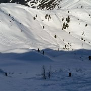 026 toller Hang mit Blick auf unseren Spuren vom Vortag